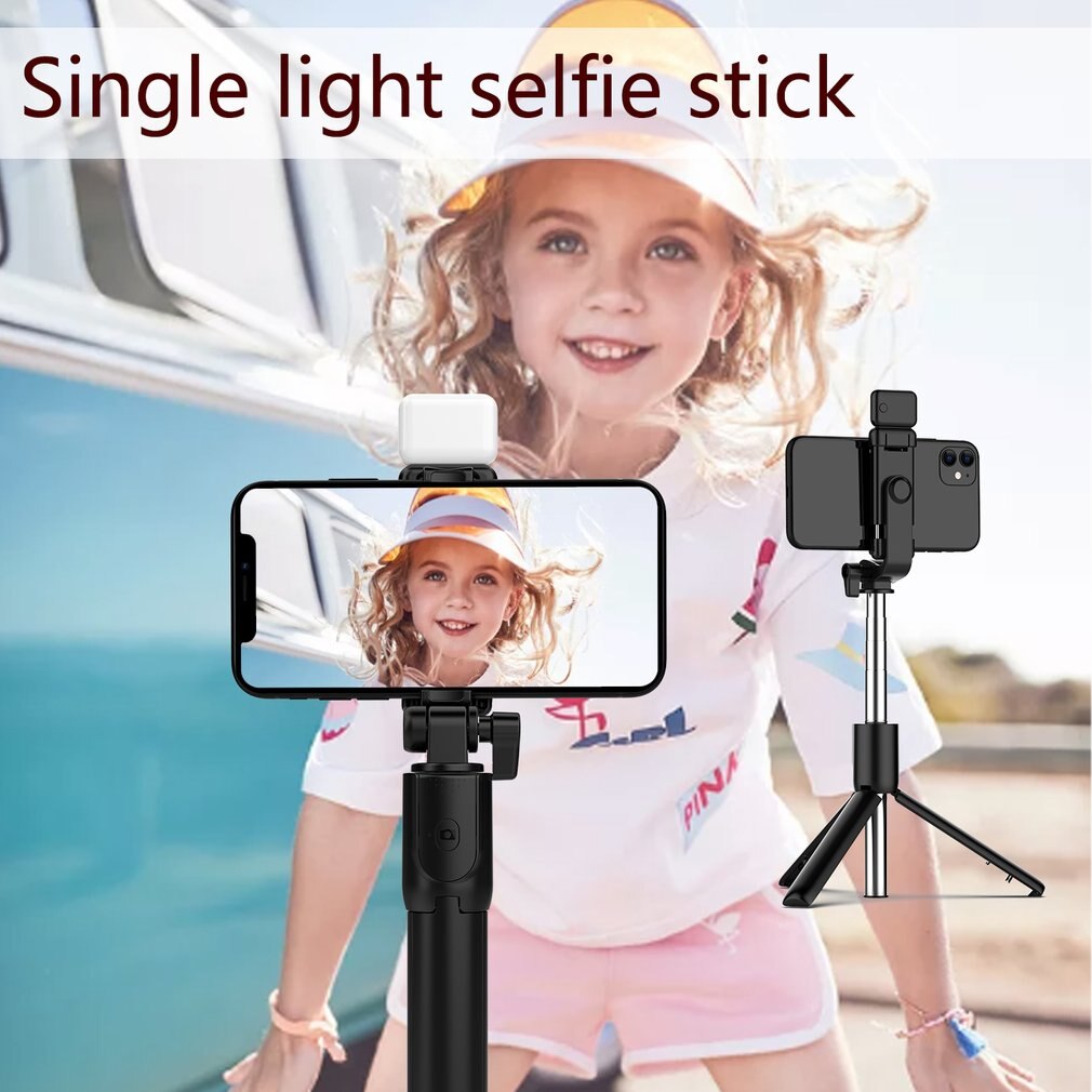 4in1 R1S Wireless Selfie Stick Tripod with Blueooth Remote 70CM Height for Photography Traveling Videography