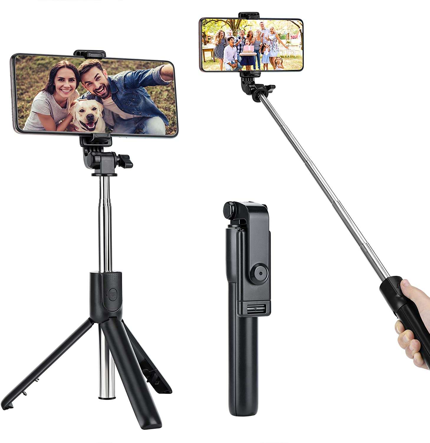 3in1 R1 Selfie Stick Tripod with bluetooth Remote for Vlogging Traveling Photography Videography 70CM Height