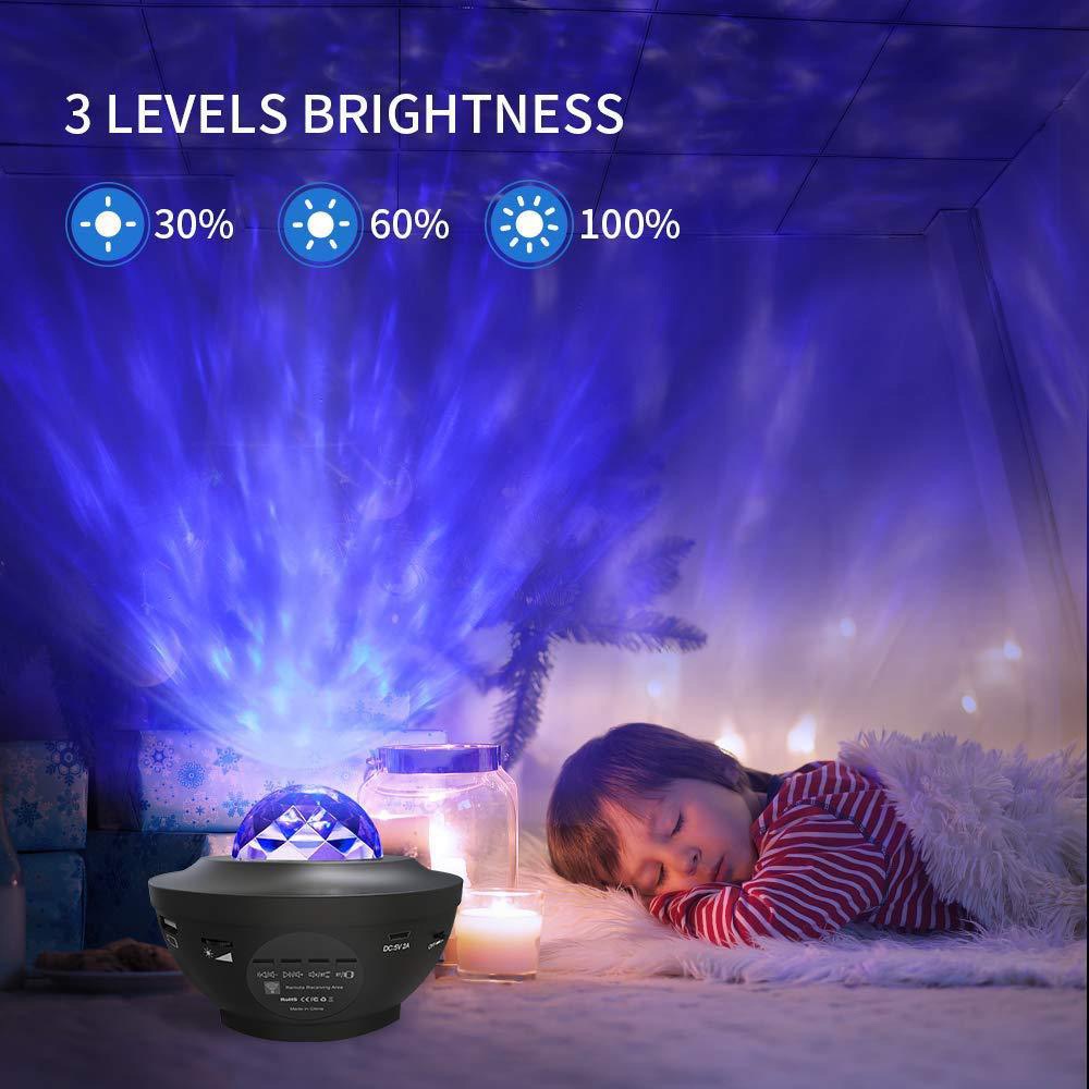 Galaxy Projector Light Starry Light Galaxy Lamp Room Decoration Night Light 21 Color Modes With Dual Speaker Remote