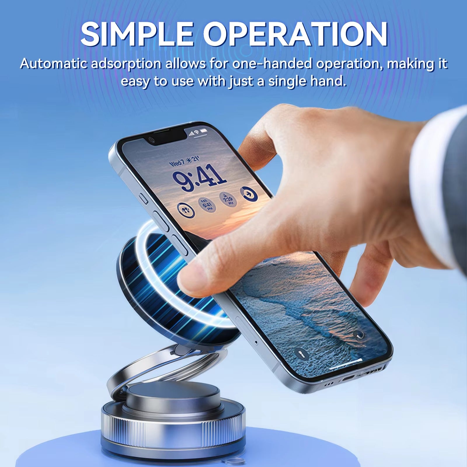 Vaccum Suction Magnetic Car Mobile Holder Mobile Stand Tablet Holder Stand Base 360 Rotatable Adjustable Foldable Cell Phone Holder Desktop Phone Holder for Mobile Rotatable Tablet Holder Stable Table Stand Homes Telescopic Folding Stable Stand Anti Fall