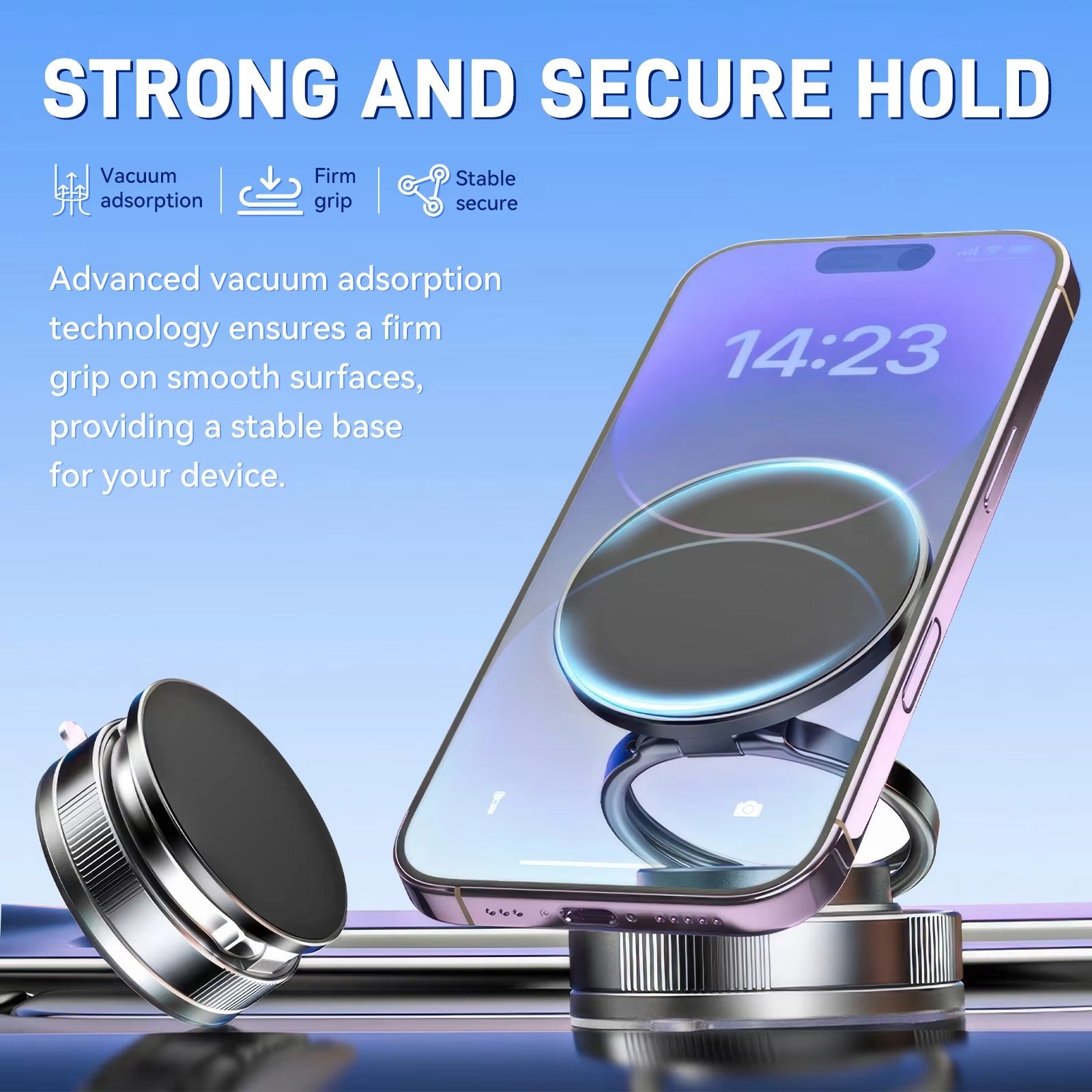 Vaccum Suction Magnetic Car Mobile Holder Mobile Stand Tablet Holder Stand Base 360 Rotatable Adjustable Foldable Cell Phone Holder Desktop Phone Holder for Mobile Rotatable Tablet Holder Stable Table Stand Homes Telescopic Folding Stable Stand Anti Fall
