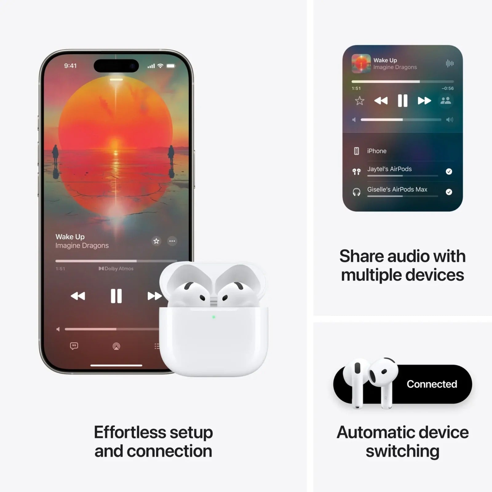 THQ Airpods 4 Premium Quality Airpods Pro 4th Generation Wireless Charging ANC Noise Cancellation Long Lasting Battery High Quality Bass Sound Magnetic Popup Window Buzzer Crystal Clear Sound Bluetooth 5.0