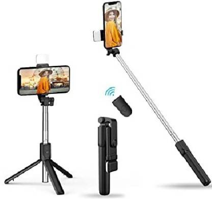 4in1 R1S Wireless Selfie Stick Tripod with Blueooth Remote 70CM Height for Photography Traveling Videography